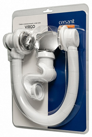 Слив-перелив Cersanit 63087 для ванны, белый/хром