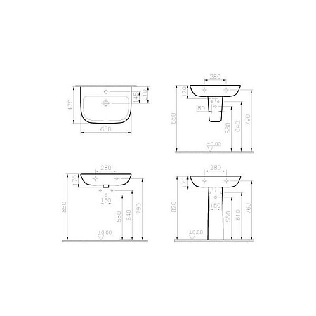 Раковина VitrA S20 5504B003-0001 65