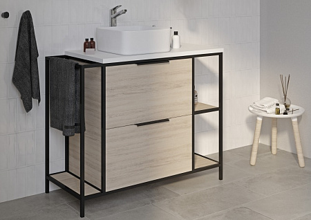 Тумба с раковиной Cersanit Bosquet 63013 100 дуб