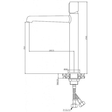 Смеситель BelBagno Uno UNO-LMC-NERO-W0 для раковины, черный