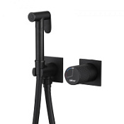 Гигиенический душ со смесителем ABBER Wasserfall AF8725B черный матовый