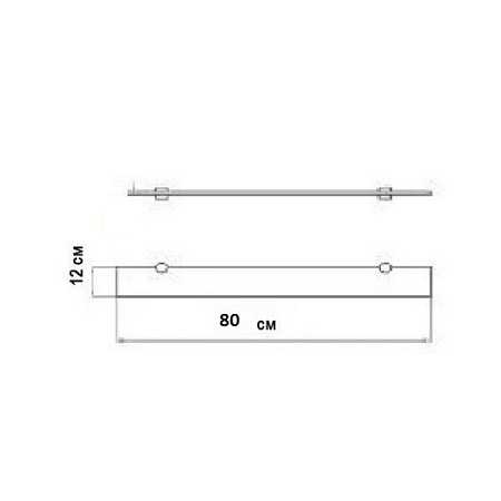 Полка стеклянная Aquaton Ария 1A144603AA010 80