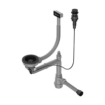 Арматура с клапаном-автоматом для одночашевых моек Omoikiri WK-1-A-GB вороненая сталь