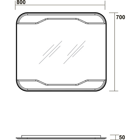Зеркало Kerasan Waldorf 740701 80 с выключателем