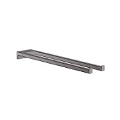 Полотенцедержатель Hansgrohe AddStoris 41770340 двойной шлифованный черный хром