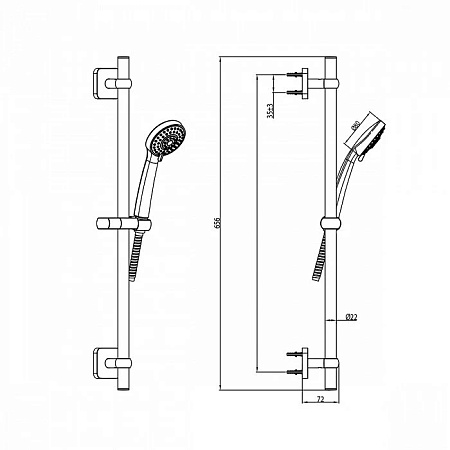 Душевой гарнитур IDDIS Bild BIL3F65i16 хром