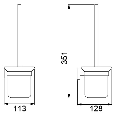 Ершик для туалета Timo Selene 12061/03 черный