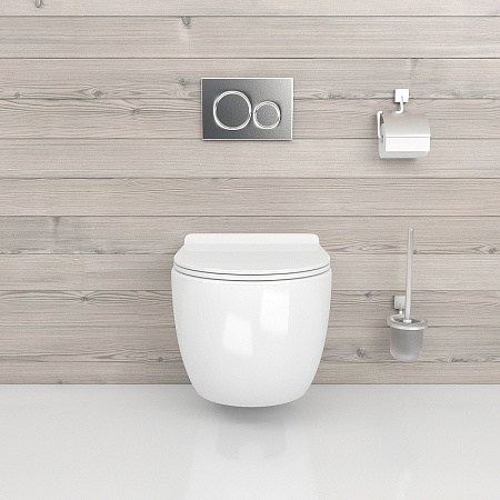 Унитаз подвесной beWash Minimal BKWHR003480 с системой микролифт, белый глянцевый