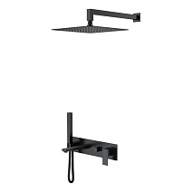 Душевой комплект Boheme Qubic 474-B для ванны, черный Душевой комплект Boheme Qubic 474-B для ванны, черный