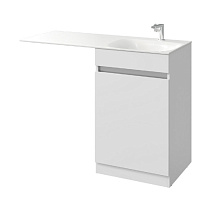 Тумба c раковиной Aqwella Forma FOR0105KR 55 с бельевой корзиной, белая