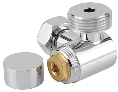 Вентиль Сунержа 00-1303-0134 3D правый, под шестигранник, хром