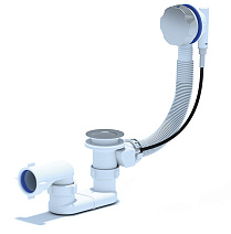 Слив-перелив Cezares CZR-STP1-01 для ванны, белый/хром Слив-перелив Cezares CZR-STP1-01 для ванны, белый/хром