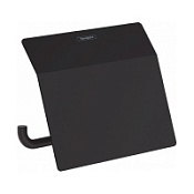 Держатель туалетной бумаги Hansgrohe AddStoris 41753670 с крышкой черный матовый