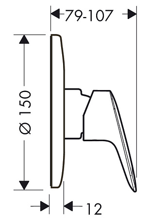 Смеситель Hansgrohe Logis 71606000 для душа круглый, хром