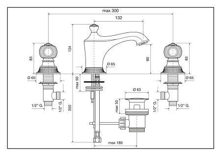Смеситель Emmevi The One 98033CR для раковины, хром