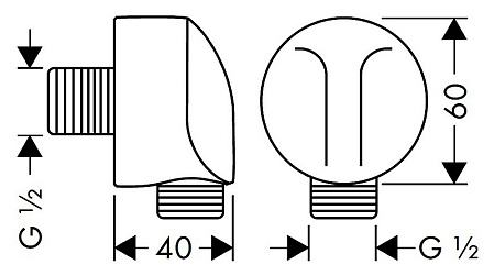 Шланговое подключение Hansgrohe Fixfit Е 27454000 хром