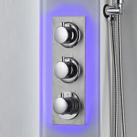 Душевая гидромассажная панель с термостатическим смесителем beWash BV3TMSP7233 белый