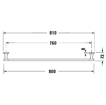 Полотенцедержатель  Duravit Starck T 0099431000 80 хром