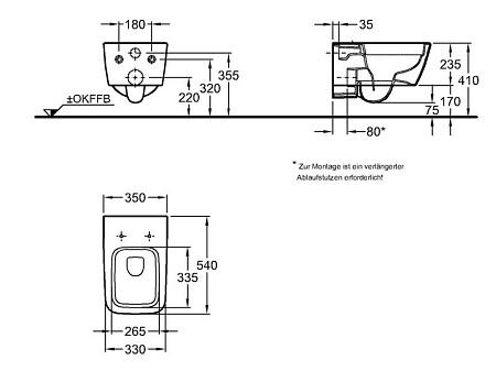 Чаша для унитаза подвесного Geberit iCon Square 201950000