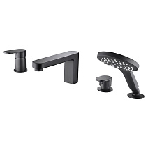 Смеситель WasserKRAFT Elbe 7455 на борт ванны, черный