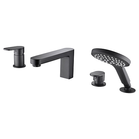 Смеситель WasserKRAFT Elbe 7455 на борт ванны, черный