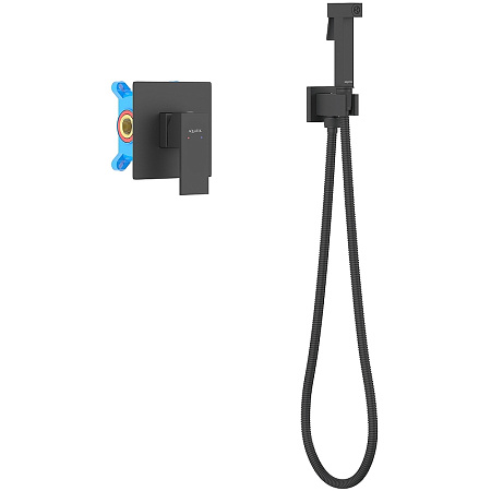 Гигиенический душ со смесителем Aquatek Либра AQ1619MB черный матовый