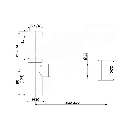 Сифон Boheme 609-BR для раковины, бронза