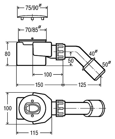 Сифон для поддона Viega Domoplex 126582