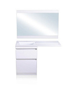 Мебель для ванной напольная El Fante Даллас 120 L 2 ящика, эмаль, белый