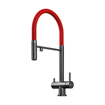 Смеситель Omoikiri Kanto-GM 4994013 для кухонной мойки, вороненая сталь