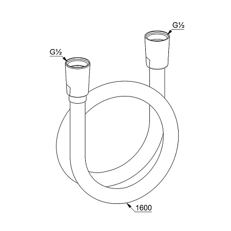 Душевой шланг Kludi Suparaflex 6107287-00 черный матовый/хром