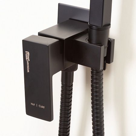 Гигиенический душ со смесителем WasserKRAFT A71638 черный