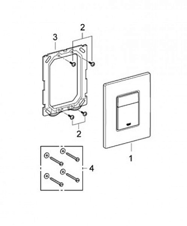 Кнопка смыва Grohe Skate Cosmopolitan 38732P00 хром матовый