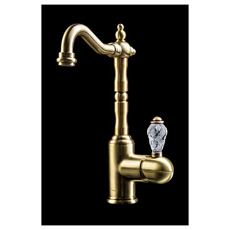 Смеситель Boheme Crystal 302-CRST для раковины, бронза