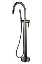 Смеситель Boheme Uno 469-GM для ванны с душем, напольный, оружейная сталь