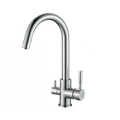 Смеситель Zorg Steel Hammer SH 713 CR для кухонной мойки, хром