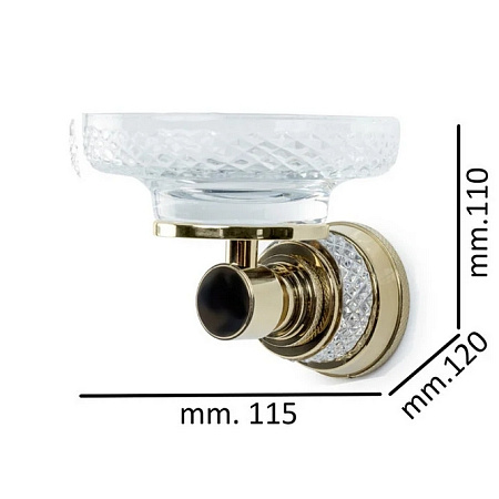 Мыльница Boheme Aura 10243-G настенная, золото