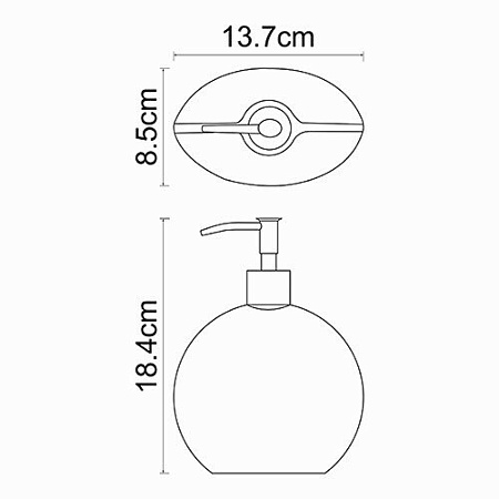Дозатор для жидкого мыла WasserKRAFT Eider К-33399 хром