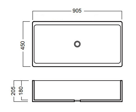 Раковина Hatria Specials YN0401 90 хозяйственная