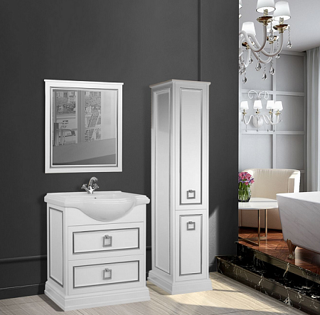 Мебель для ванной Tessoro Foster TS-F9065-C-W-S 65 белый с патиной серебро