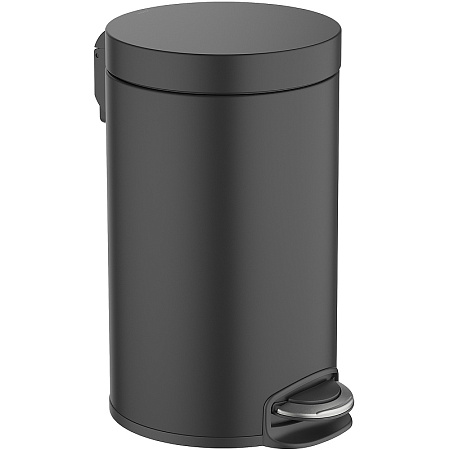 Ведро Aquatek AQ4992MB с педалью 8л, черный матовый