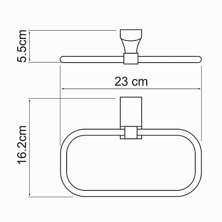 Полотенцедержатель WasserKRAFT Leine K-5060 кольцо, хром