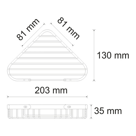 Полка WasserKRAFT Ammer K-733N никель
