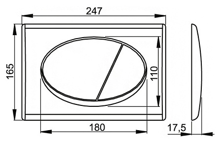Кнопка смыва AlcaPlast ALCA M70 белая