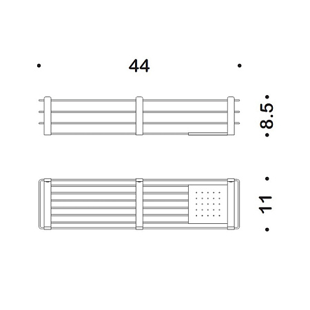 Полка металлическая Colombo Angolari B9633.HPS1 нержавеющая сталь