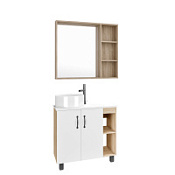 Мебель для ванной Grossman Флай 108001 80 напольная, дуб сонома/белый