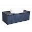 Тумба с раковиной La Fenice Terra FNC-01-TER-BG-100 Blu Grigio, столешница Black Olive Light Lappato - фото 1