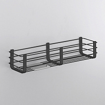 Полка металлическая двойная Colombo Complementi B9633.NM черный матовый