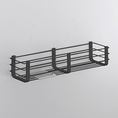 Полка металлическая двойная Colombo Complementi B9633.NM черный матовый