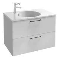 Тумба с раковиной Jacob Delafon Odeon Rive Gauche EB2522-R9-N18 80 белый, ручки черный